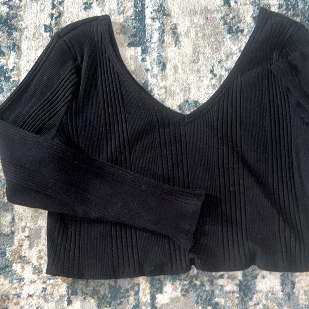 Cute black v-neck